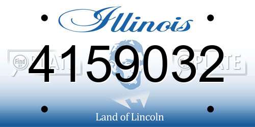 4159032 Illinois License Plate