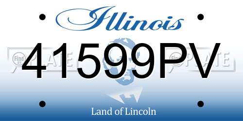 41599PV Illinois License Plate