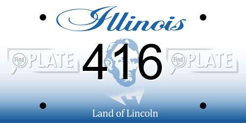 416 Illinois License Plate