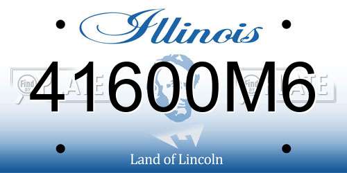 41600M6 Illinois License Plate