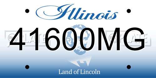 41600MG Illinois License Plate