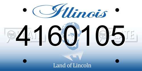 4160105 Illinois License Plate