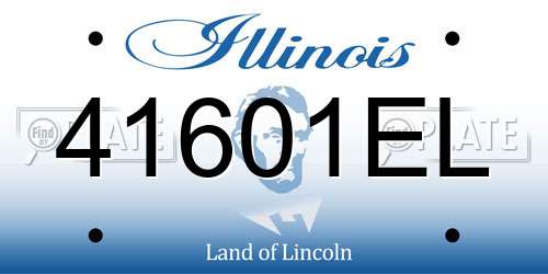 41601EL Illinois License Plate