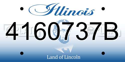 4160737B Illinois License Plate