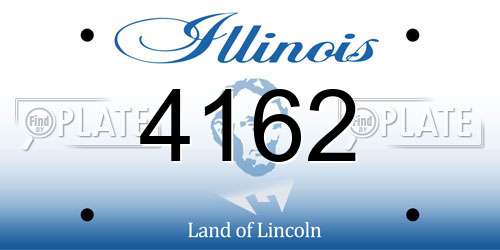 4162 Illinois License Plate