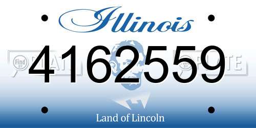 4162559 Illinois License Plate