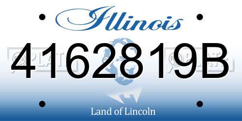 4162819B Illinois License Plate