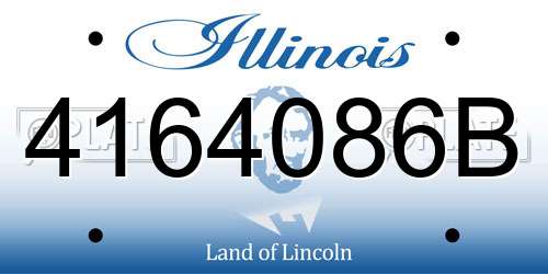 4164086B Illinois License Plate