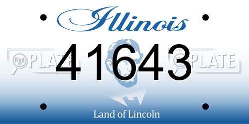 41643 Illinois License Plate