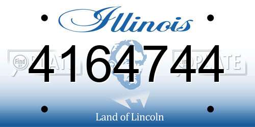 4164744 Illinois License Plate