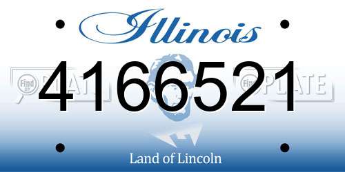 4166521 Illinois License Plate
