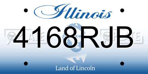 4168RJB Illinois License Plate