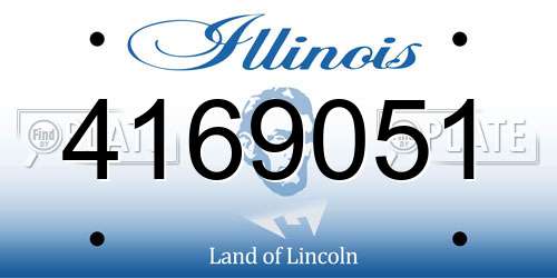 4169051 Illinois License Plate