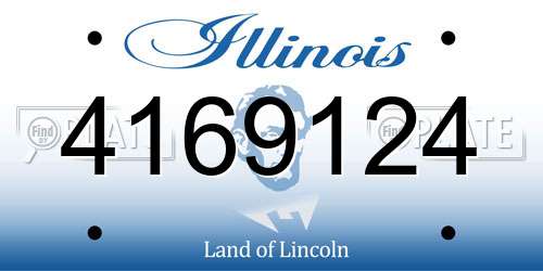 4169124 Illinois License Plate
