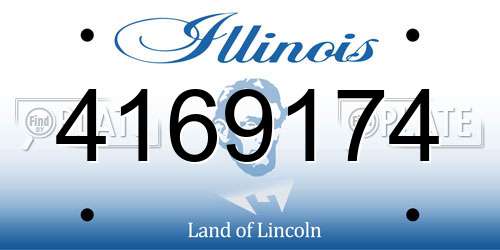 4169174 Illinois License Plate