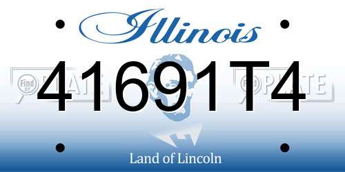 41691T4 Illinois License Plate