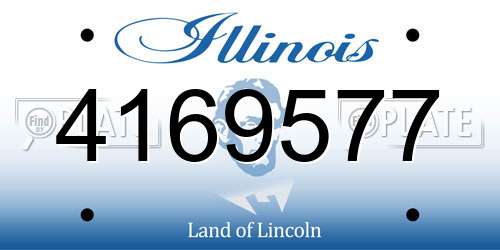 4169577 Illinois License Plate