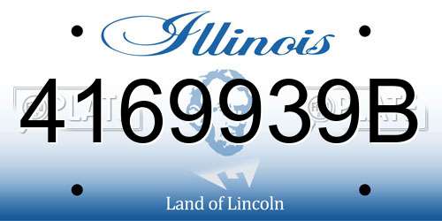 4169939B Illinois License Plate
