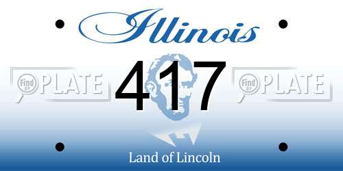 417 Illinois License Plate