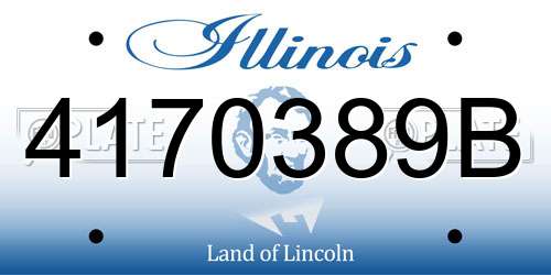 4170389B Illinois License Plate