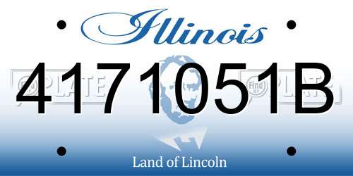 4171051B Illinois License Plate
