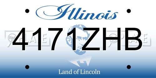 4171ZHB Illinois License Plate