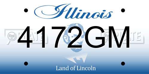4172GM Illinois License Plate