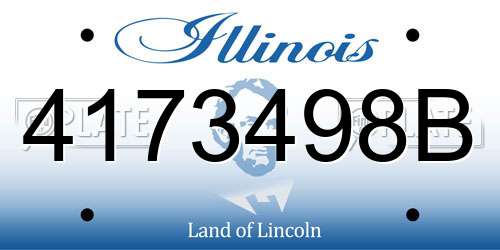 4173498B Illinois License Plate
