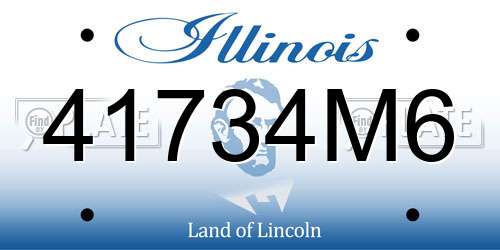 41734M6 Illinois License Plate