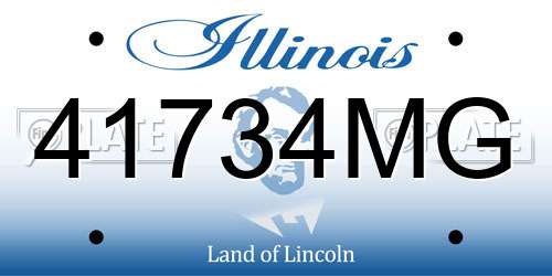 41734MG Illinois License Plate