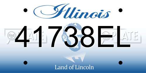 41738EL Illinois License Plate