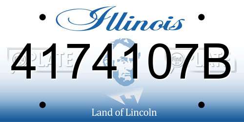 4174107B Illinois License Plate