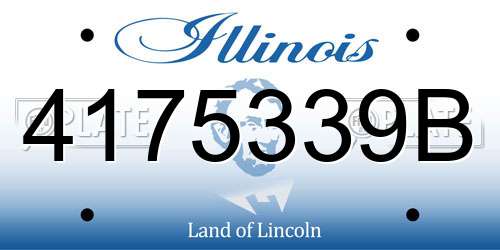 4175339B Illinois License Plate