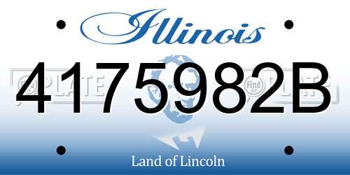 4175982B Illinois License Plate
