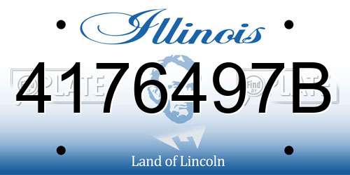 4176497B Illinois License Plate