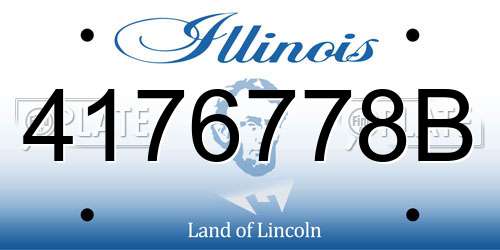 4176778B Illinois License Plate