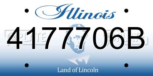 4177706B Illinois License Plate