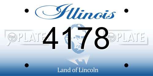 4178 Illinois License Plate