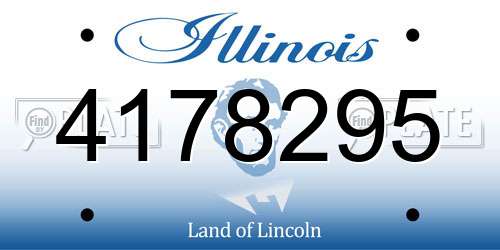 4178295 Illinois License Plate