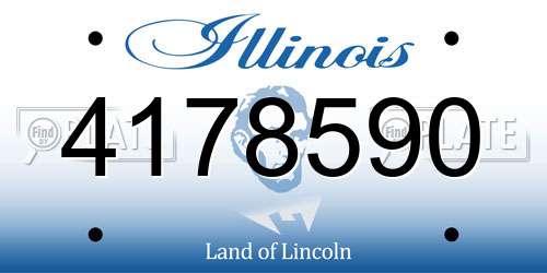 4178590 Illinois License Plate