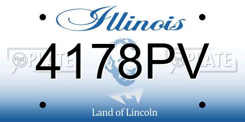 4178PV Illinois License Plate