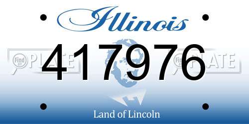 417976 Illinois License Plate