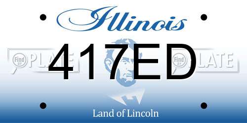 417ED Illinois License Plate