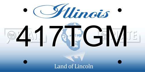417TGM Illinois License Plate