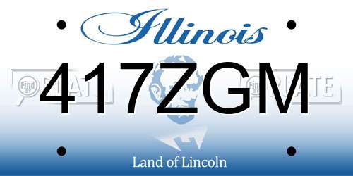 417ZGM Illinois License Plate