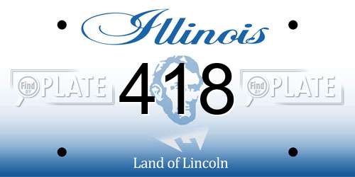 418 Illinois License Plate