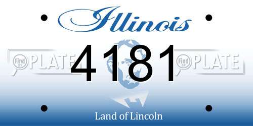 4181 Illinois License Plate