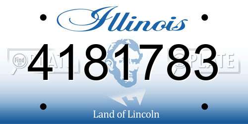 4181783 Illinois License Plate