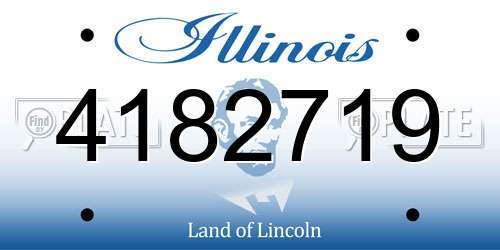 4182719 Illinois License Plate