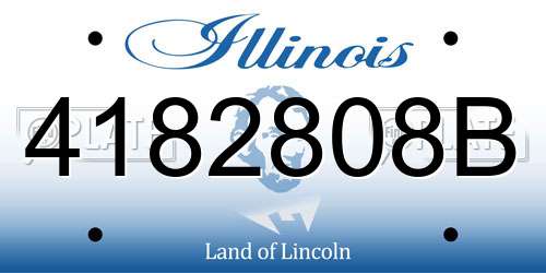 4182808B Illinois License Plate
